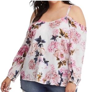 Cold Shoulder Floral Top